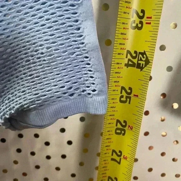 ALO Yoga Sky Blue Textured High-Waist Leggings - Picture 6 of 9